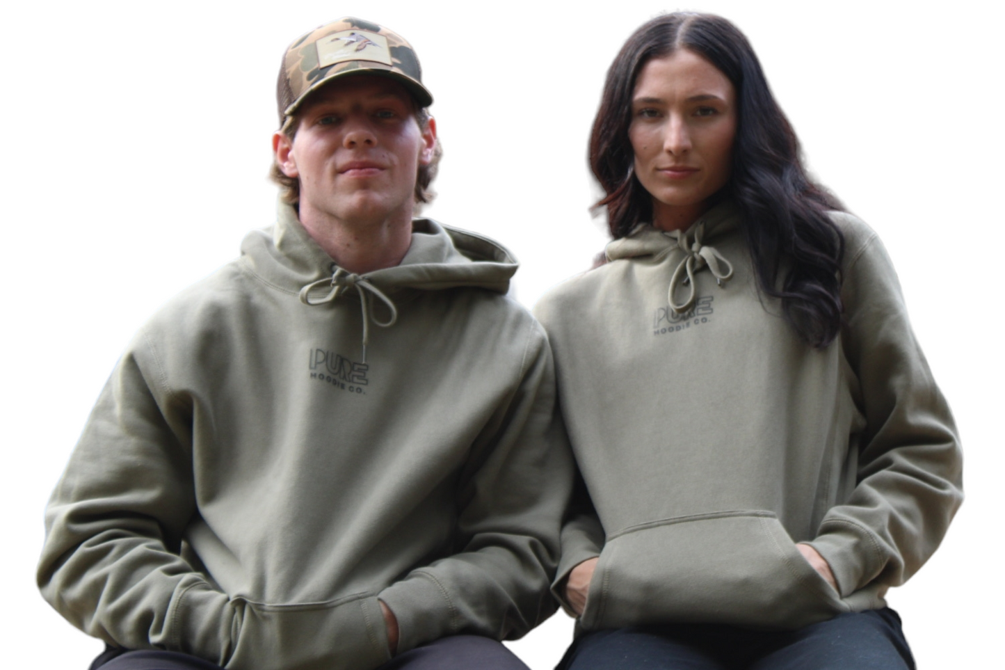 Pure Hoodie Co. Olive Green Extra-Heavyweight Unisex Hoodie